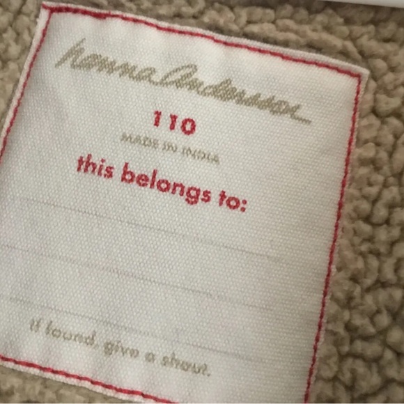 Hanna Andersson Boys Striped Sherpa Lined Hoodie Jacket Size 110 or a US size 5 - Picture 5 of 6